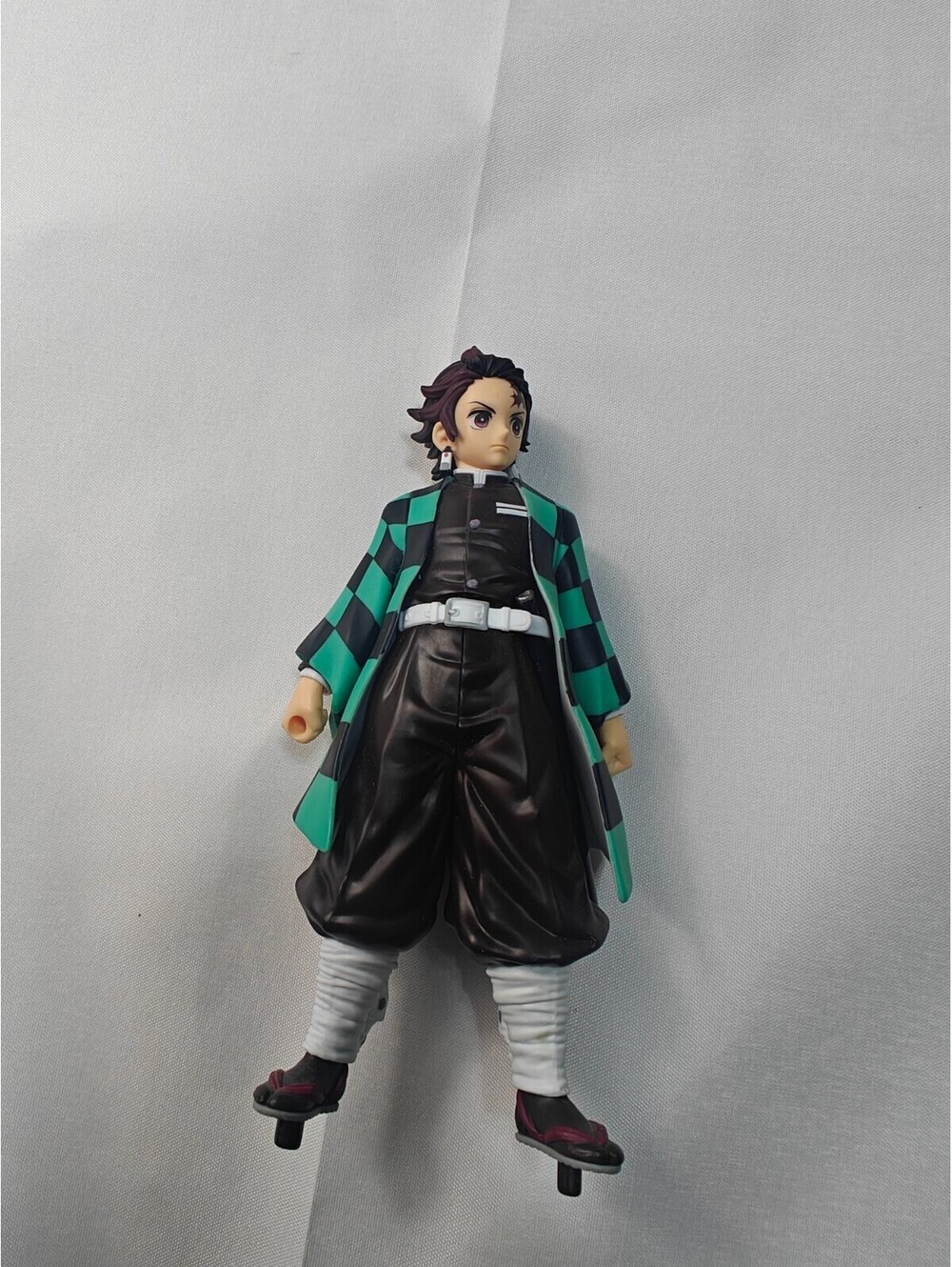 Demon Slayer Tanjiro Kamado PVC Figure Statue Green Checkered Coat No Base
